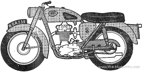 Motorcycle BSA C15 250 - drawings, dimensions, figures