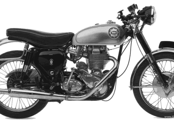 Motorcycle BSA GoldStar DBD34 (1960) - drawings, dimensions, figures