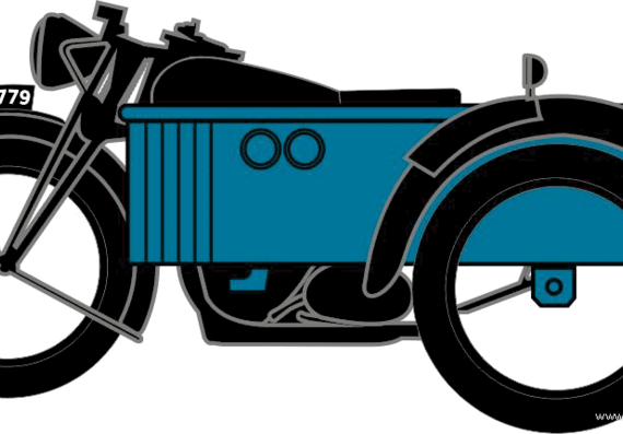 Мотоцикл BSA M20 - чертежи, габариты, рисунки