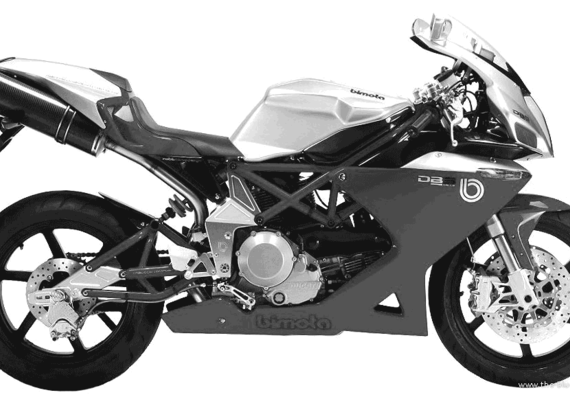 Мотоцикл Bimota DB5 (2005) - чертежи, габариты, рисунки