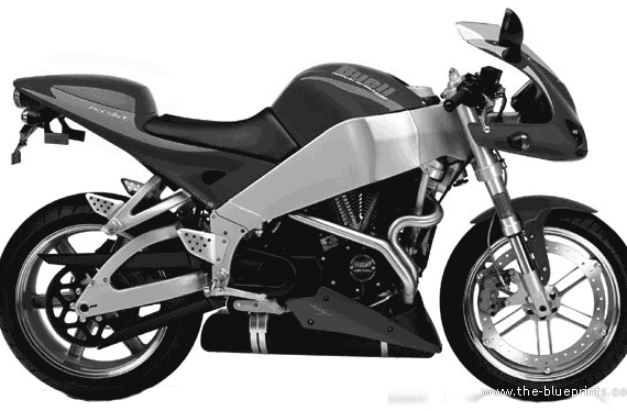 Motorcycle Buell 02 - drawings, dimensions, figures