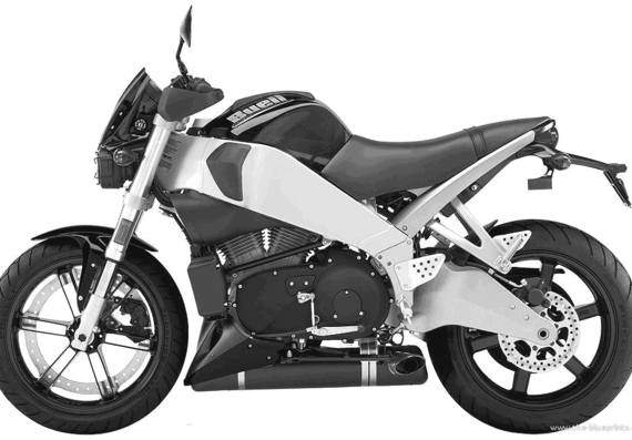 Мотоцикл Buell Lightning CityX XB9S (2006) - чертежи, габариты, рисунки