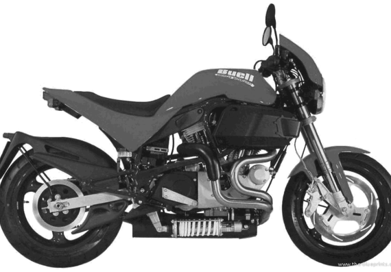 Buell S1 Lightning motorcycle (1998) - drawings, dimensions, pictures