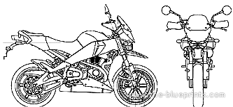 Мотоцикл Buell Ulysses XB12X (2007) - чертежи, габариты, рисунки