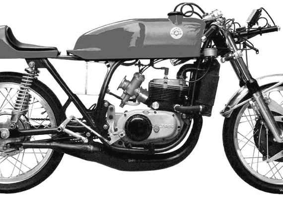 Мотоцикл Bultaco 250TSS (1968) - чертежи, габариты, рисунки