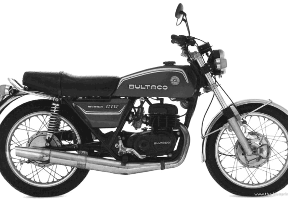 Мотоцикл Bultaco Metralla 250 (1975) - чертежи, габариты, рисунки