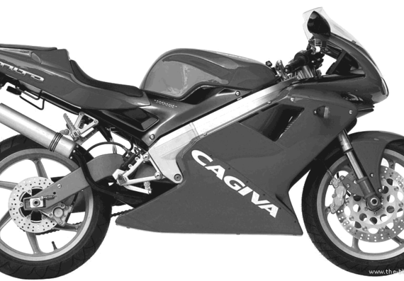 Cagiva Mito 125 motorcycle (2003) - drawings, dimensions, pictures