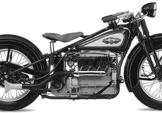 Мотоцикл Cleveland Tornado (1929) - чертежи, габариты, рисунки