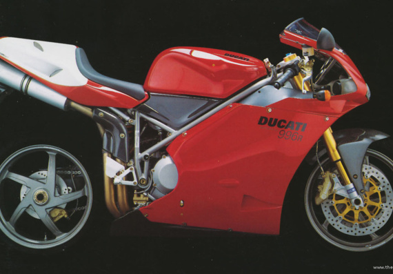 Мотоцикл Ducati 996R - чертежи, габариты, рисунки