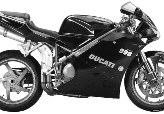 Мотоцикл Ducati 998 Matrix (2004) - чертежи, габариты, рисунки