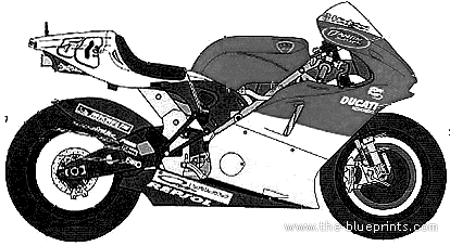 Мотоцикл Ducati Desmosedici (2003) - чертежи, габариты, рисунки