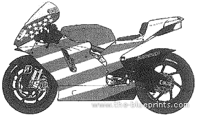 Мотоцикл Ducati GP9 (2008) - чертежи, габариты, рисунки