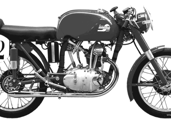 Мотоцикл Ducati GS125 Marianna (1954) - чертежи, габариты, рисунки