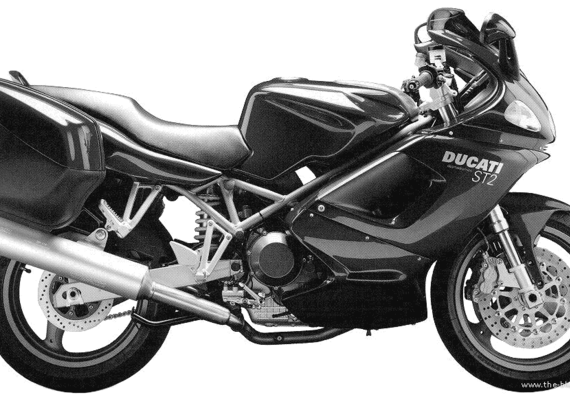 Ducati ST2 motorcycle (2000) - drawings, dimensions, figures