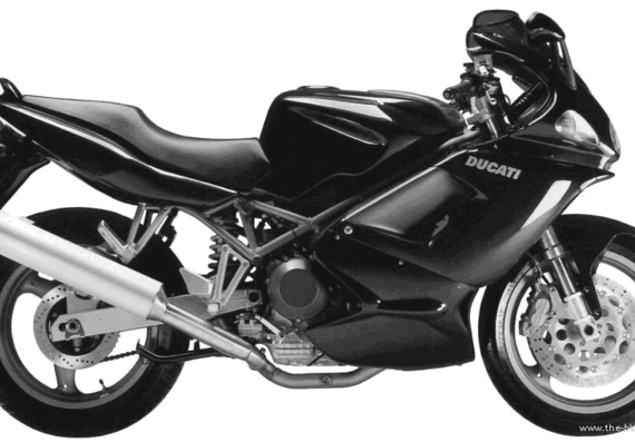 Ducati ST4 motorcycle (1999) - drawings, dimensions, figures