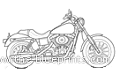 Мотоцикл Harley-Davidson Dyna Low Rider (2005) - чертежи, габариты, рисунки