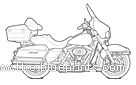 Мотоцикл Harley-Davidson Electra Glide Classic (2005) - чертежи, габариты, рисунки