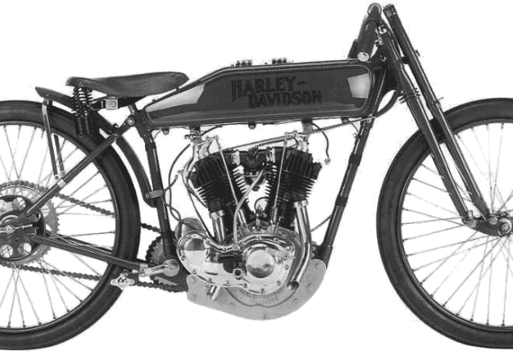 Мотоцикл Harley-Davidson FHAC (1926) - чертежи, габариты, рисунки