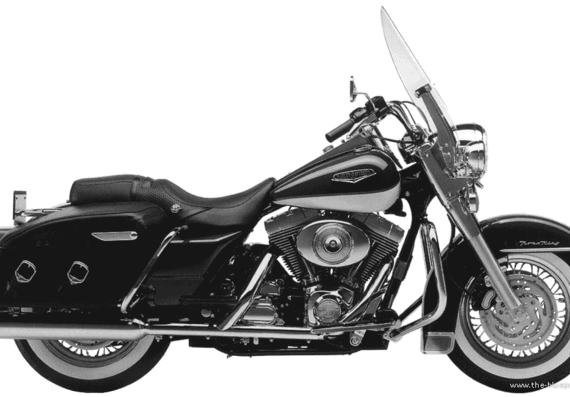 Мотоцикл Harley-Davidson FLHRCI RoadKing Classic (2001) - чертежи, габариты, рисунки