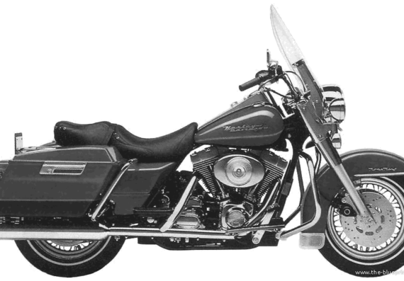 Мотоцикл Harley-Davidson FLHR RoadKing (1999) - чертежи, габариты, рисунки