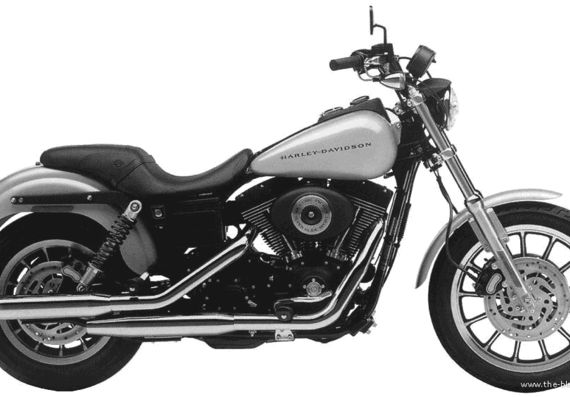 Мотоцикл Harley-Davidson FXDX DynaSuperGlideSport (2001) - чертежи, габариты, рисунки