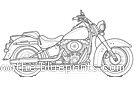 Мотоцикл Harley-Davidson Softail Deluxe (2005) - чертежи, габариты, рисунки
