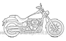Мотоцикл Harley-Davidson Softail Deuce (2005) - чертежи, габариты, рисунки