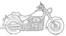 Мотоцикл Harley-Davidson Softail Fat Boy (2005) - чертежи, габариты, рисунки