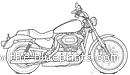 Мотоцикл Harley-Davidson Sportster XL1200C Custom (2005) - чертежи, габариты, рисунки
