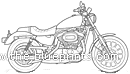 Мотоцикл Harley-Davidson Sportster XL1200R Roadster (2005) - чертежи, габариты, рисунки