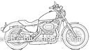 Мотоцикл Harley-Davidson Sportster XL883L Low (2005) - чертежи, габариты, рисунки