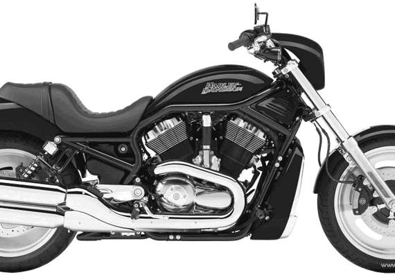 Мотоцикл Harley-Davidson VRSCD NightRod (2006) - чертежи, габариты, рисунки