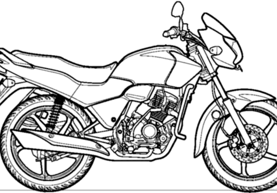 Мотоцикл Hero Passion X Pro (2013) - чертежи, габариты, рисунки