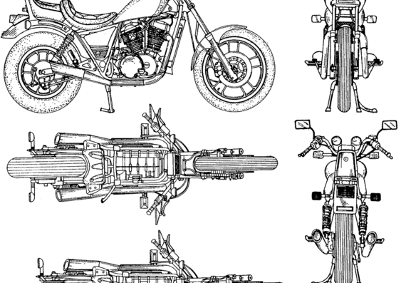 Мотоцикл Honda 01 - чертежи, габариты, рисунки