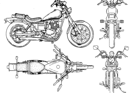 Honda 03 motorcycle - drawings, dimensions, figures