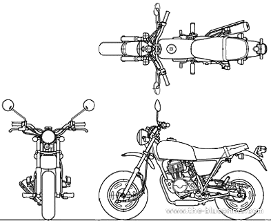 Мотоцикл Honda Ape 100 (2010) - чертежи, габариты, рисунки