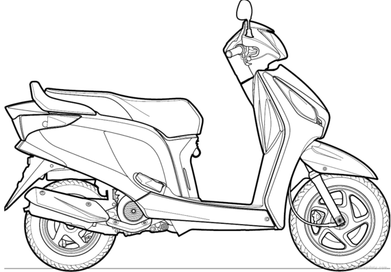 Honda Aviator motorcycle (2014) - drawings, dimensions, pictures