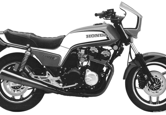 Мотоцикл Honda CB1100F (1983) - чертежи, габариты, рисунки