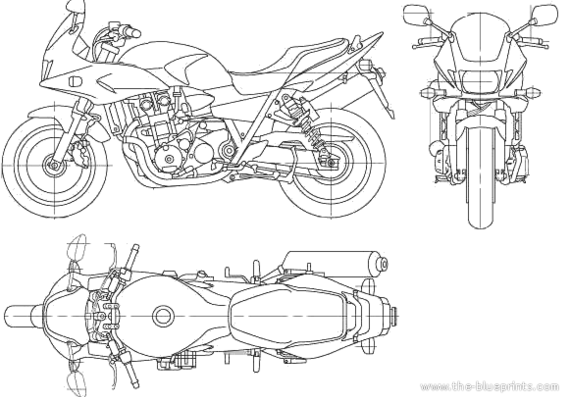 Honda CB1300 Super Bol DOr motorcycle (2006) - drawings, dimensions, figures
