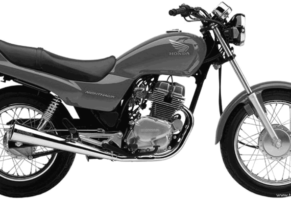 Мотоцикл Honda CB250 Nighthawk (2003) - чертежи, габариты, рисунки
