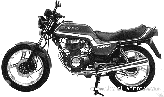 Honda CB400N motorcycle (1979) - drawings, dimensions, pictures