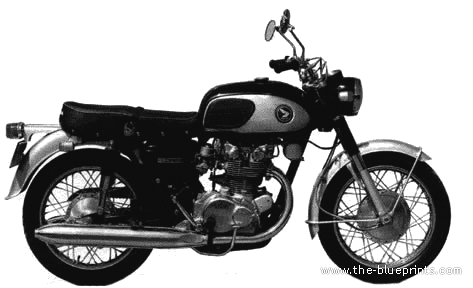 Honda CB450 Black Bomber motorcycle (1980) - drawings, dimensions, pictures