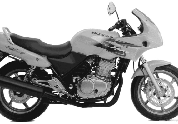 Honda CB500S motorcycle (1997) - drawings, dimensions, figures