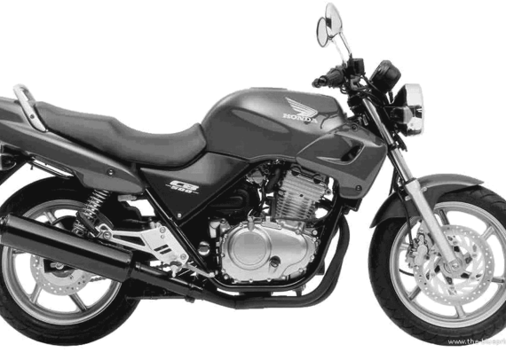 Мотоцикл Honda CB500 (2001) - чертежи, габариты, рисунки