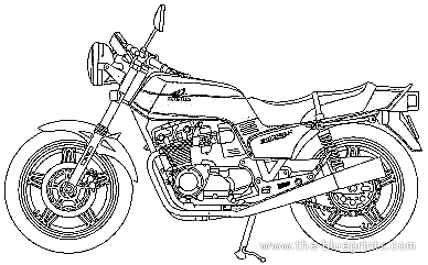 Honda CB750F Bold motorcycle - drawings, dimensions, figures