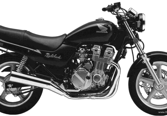 Мотоцикл Honda CB750 Nighthawk (1992) - чертежи, габариты, рисунки