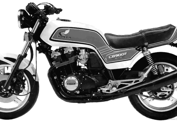 Honda CB900F motorcycle (1983) - drawings, dimensions, pictures