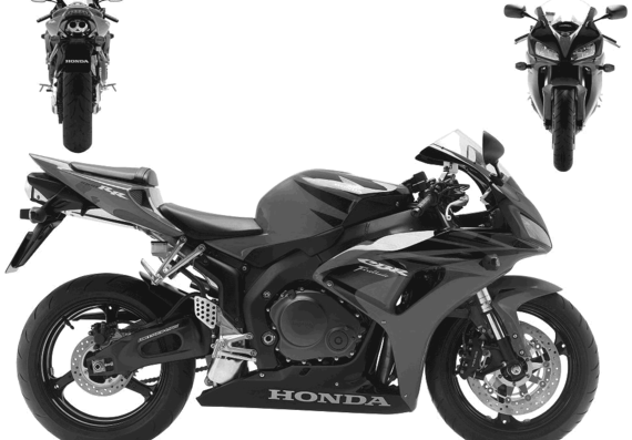 Мотоцикл Honda CBR1000RR Fireblade (2006) - чертежи, габариты, рисунки