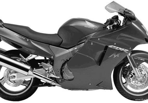 Honda CBR1100XX motorcycle SuperBlackbird (2002) - drawings, dimensions, figures