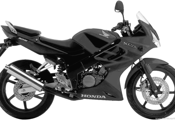 Honda CBR125R motorcycle (2004) - drawings, dimensions, figures